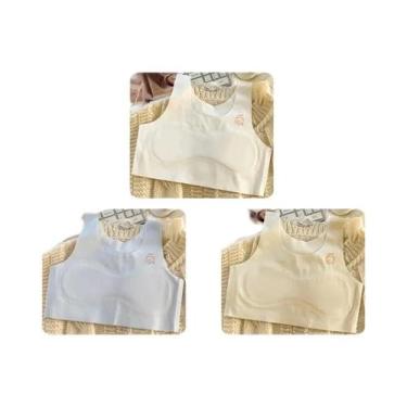 Imagem de Meninas 3pcs Sutiãs De Treinamento Respiráveis Confortáveis Lingerie E