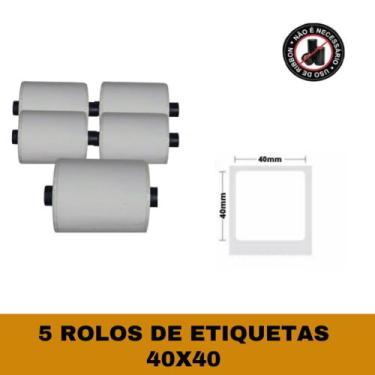 Imagem de Etiqueta Térmica Para Impressora Não Fiscal 40x40 - 5 Rolos - XD