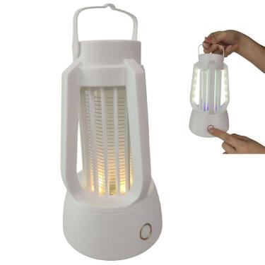 Imagem de Luminaria Repelente Mata Mosquito LED Inseto Pernilongo Mosca Armadilha Luz UV USB Bateria Recarregavel Casa Passeio Ar Live Piquenique Acampamento