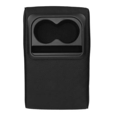 Imagem de Travesseiro de Apoio de Braço do Console do Centro de Automóvel, Almofada de Apoio de Carro de Couro Nappa Com 2 Xícara de Copo, Acessórios de Carro Universal para Caminhões SUVs