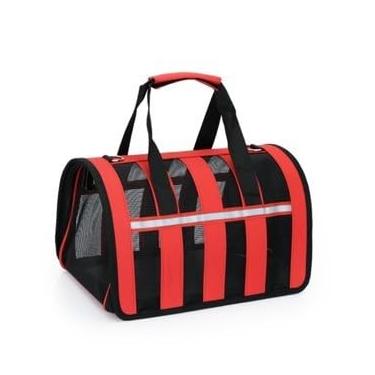 Imagem de Bolsa Mala Transporte Pet Cachorro Gato Viagem Avião Material Respiravel(VERMELHO M 42 * 26 * 24)