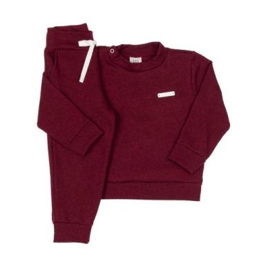 Imagem de Conjunto Lã Lisa Inverno Toque Macio Quentinho Infantil - Fofotinhos, 