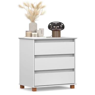 Imagem de Mini Cômoda para Quarto 3 Gavetas Prisma