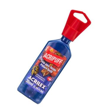 Imagem de Tinta Tecido e Pintura Textil Acripuff Acrilex 35 ml Azul Cobalto - 502
