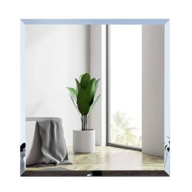 Imagem de Espelho Bisote Sala Jantar Banheiro 20x20 Lapidado Quadrado