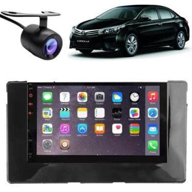 Imagem de Central Multimídia 2 Din Mp5 Toyota Corolla Câmera Moldura Tela BP - F