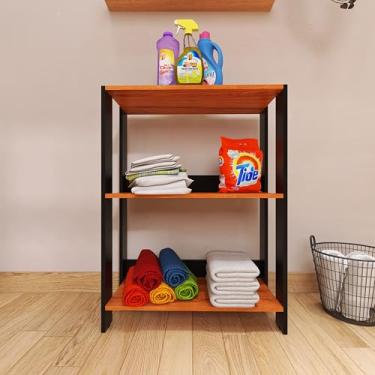 Imagem de Armário Multiuso Lavanderia Organizador Movlar - Mod.0705 (Preto/Nature)