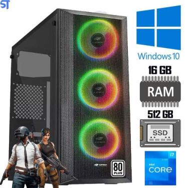 Imagem de Computador I7-10700F H470M Ram16Gb Ssd512Gb Gpu4Gb Fonte750W - Sobralt