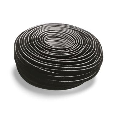 Imagem de Escova fita vedação 5x10 preta rolo c/50 mts encaixe janela porta alum