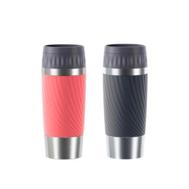 Imagem de Kit Tefal: 2 Copos Térmicos com Tampa Tefal Cinza e Rosa