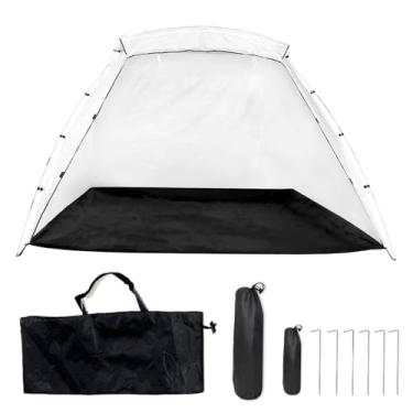 Imagem de Barraca Portátil d Cabine de Tinta, 8,5x6x5,5 Pés Grandes Tendas de Tinta Spray Com Piso Embutido, Tela de Malha e Ganchos à Prova de ventoo para Projetos de Bricolage, Móveis