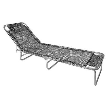 Imagem de Espreguiçadeira de Alumínio Slim Colors Zebra Zaka 100 Kg