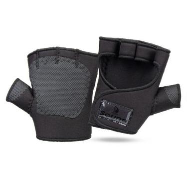 Imagem de Luva Academia Musculação Delta Preto com Polegar - NoBrand, Preto, PP,