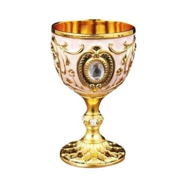 Imagem de Taça De Metal Vintage Gravada À Mão, Taça De Vinho Medieval, Estilo Eu