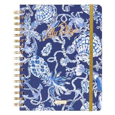Imagem de Lilly Pulitzer Agenda mensal grande de agosto de 2025 a dezembro de 2026, agenda mensal e calendário, adesivos, bolsos e encadernação em espiral (comber de praia descalço para piscina)