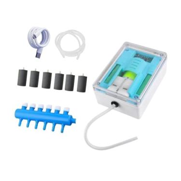 Imagem de IEUDNS Bomba de ar para aquário, borbulhador de ar para tanque de peixes, silencioso, multifuncional, fácil de instalar, ferramenta de pesca, aerador para, 9l