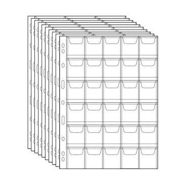 Imagem de Carimbo Páginas de Plástico Porta-Moedas Carimbo Moeda Protetor de Moedas Coleção Suprimentos 10 Folhas, 30 Pocket(35mm X 35mm Each Pocket), 27.4cm x 21cm/10.8'' x 8.3''