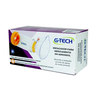 Imagem de Espaçador Para Medicamento G-Tech Clear Adulto e Infantil PVC 1 Unidade