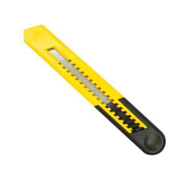 Imagem de Estilete Grande DTOOLS Cabo Ergonômico Lâmina Afiada Amarelo e Preto