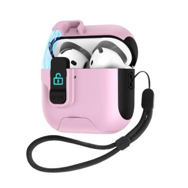 Imagem de Capa de fone de ouvido com suporte magnético para capas de luxo Air Pods Pro para Air Pods Pro2 Tampa de proteção com cordão de qualidade,Pink