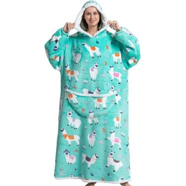 Imagem de Cobertor Com Capuz Undr, Cobertor De Tv Super Macio Com Lã Sherpa, Calor De Inverno, Bolsos Grandes, Motivos Botânicos, 6