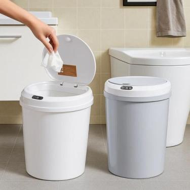 Imagem de Lixeira Com Sensor Inteligente 12 Litros Automática - Globalmix, Cinza