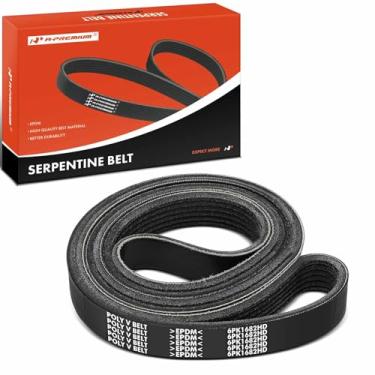 Imagem de A-Premium Correia de transmissão serpentina resistente compatível com Chevrolet B7 1999, C6500 C7500 Kodiak 1999-2000 e GMC B7 1999-2000 e Mack CL 2004-2007, CT 2006