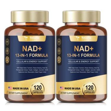 Imagem de Suplemento NAD Totaria 120 cápsulas (2 pacotes) para mulheres e homens