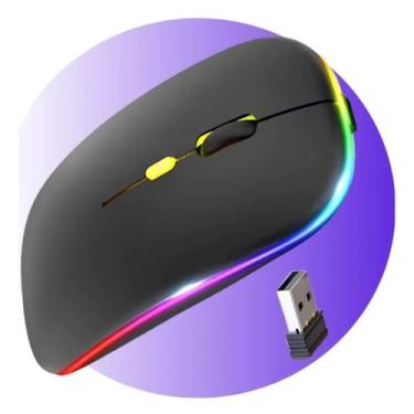 Imagem de Mouse sem Fio Bluetooth Wireless Recarregável USB Preto - Wireless mou