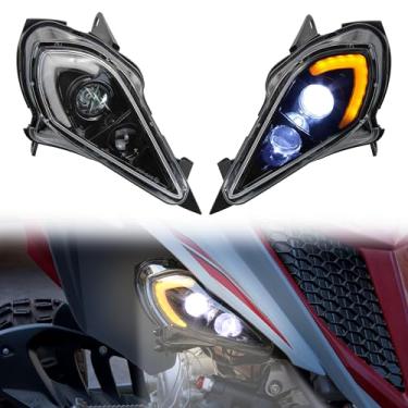 Imagem de EISUTOR Conjunto de faróis de LED para YFZ 450 450R, farol frontal com farol alto e baixo DRL seta para Yamaha YFZ 450 YFZ450R YFZ450X Wolverine 450 350 Raptor 250 350 700 2006-2024 acessórios