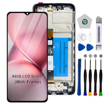 Imagem de Kit de substituição de tela para Samsung Galaxy A03S A037U [Versão dos EUA] com moldura de 6,5 polegadas para Samsung Galaxy A03S A037U A037U1 Display LCD Touch Screen Digitalizador Assembléia com
