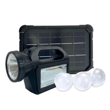 Imagem de Kit de Energia Solar de Emergência com 22 LEDs e Carregador USB - Luat