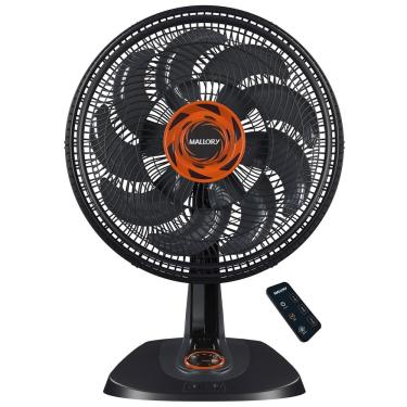 Imagem de Ventilador de Mesa Mallory Neo Air 15 Total Control com 140W, 40cm e Controle Remoto - Preto/Grafite/Laranja 