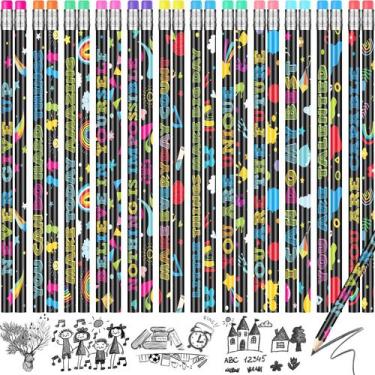 Imagem de Lápis motivacionais Ragnhild 100 unidades para estudantes de sala de a