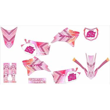 Imagem de Kit Adesivo Moto Cross Trilha Ttr 230 Rosa Lm197