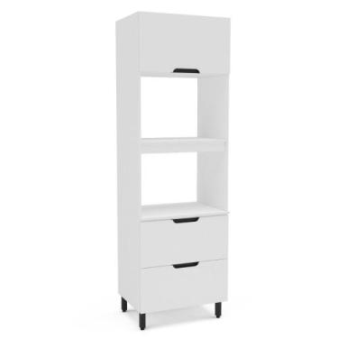 Imagem de Paneleiro Torre Quente 2 Portas 1 Gaveta Meena Politorno, Branco