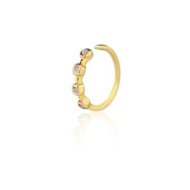 Imagem de Piercing de furo piuka argola torção 8mm nay pontos de luz zircônias d