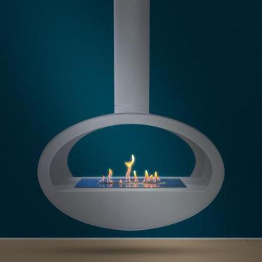 Imagem de Lareira Suspensa a Alcool Apolo - Fogo e Art, Cinza