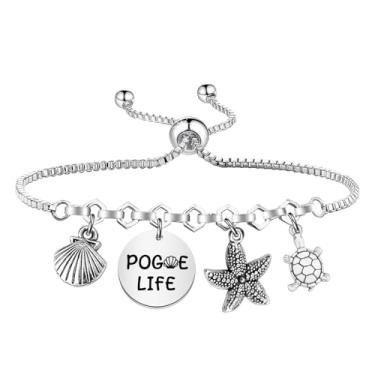 Imagem de Presente inspirado no programa de TV OBX North Carolina Sea Life Série de TV Presentes Estrela do Mar Concha Presente Pulseira de Praia, Small, Aço inoxidável, 0