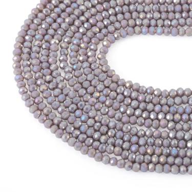 Imagem de Sparkeads 1520 peças de contas de vidro facetado fios 3 x 2,5 mm barril rosado marrom Rondelle contas 0,6 mm furo cristal contas espaçador solto para fazer joias, pulseiras, brincos, pingentes