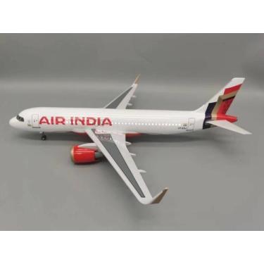 Imagem de Modelo De Avião Air India Airbus A320 NEO 47CM Em Escala 1/80 De Resin