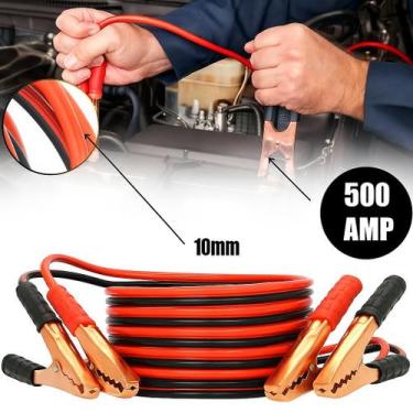 Imagem de Cabo Auxiliar de Partida Chupeta Transferência de Carga 500Amp Carro C