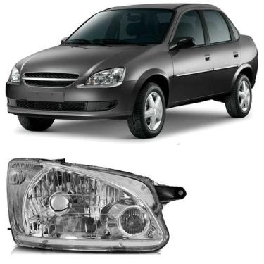 Imagem de Farol Corsa Classic 2011 2012 2013 2014 2016 2017 Cromado - AMS, Direi