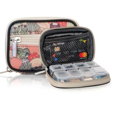 Imagem de Made Easy Kit Porta-Comprimidos - Organizador Semanal De Medicamentos Com Caixa Removível Para Vitaminas E Suplementos Sete Dias, Em Neoprene Premium Bolsa Viagem (Cáqui Deserto)