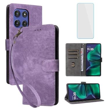 Imagem de IUQXU Capa carteira para celular Motorola Moto G Stylus 5G 2025/Edge 60 Stylus com protetor de tela [bloqueio RFID] suporte feminino capa de celular para Motorola G Stylus5G 2025 Moto Edge 60Stylus