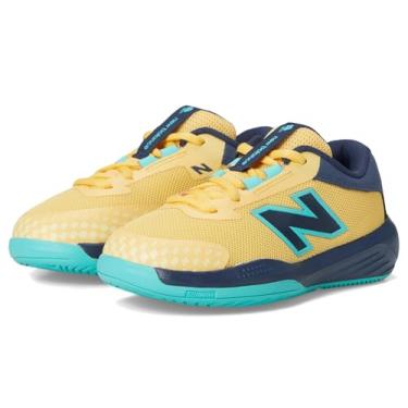 Imagem de New Balance Tênis infantil unissex 996 V6, Clementine/Nb azul-marinho, 14