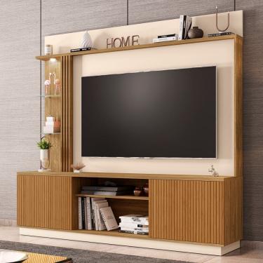 Imagem de Painel E Rack Para Tv Kourtney Cinamomo Off White