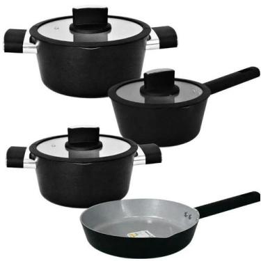 Imagem de Jogo de panelas 4 pcs chicago inducao preto -casambiente