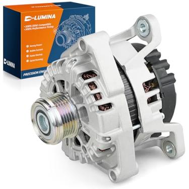 Imagem de Alternador de alta saída 130 Amp compatível com Chevrolet Cruze ECO/LT/LTZ 2012-2015, Cruze Limited 2016 L4 1,4L, polia de embreagem de 5 sulcos substituir 11654 13581891 13588290 13597227 13573791