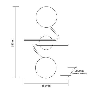 Imagem de Lustre Plafon Barcelona 2 Startec Preto 52Cm Alumínio Vidro
